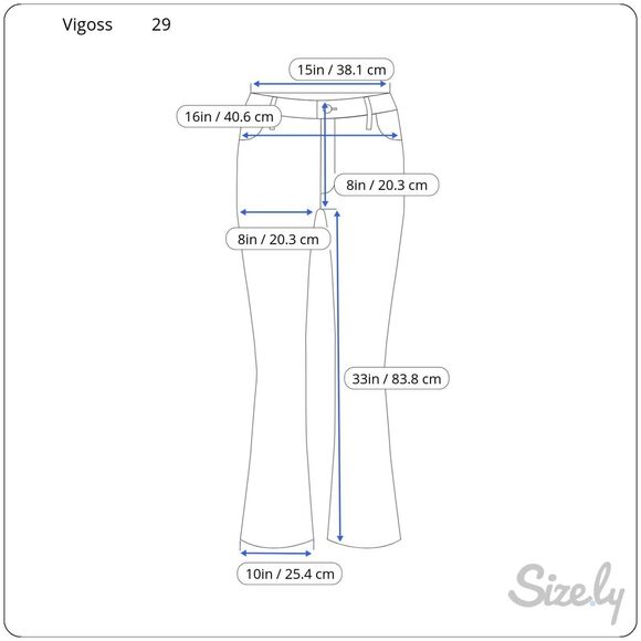 Vigoss Studios Jeans 29 Womens Carolina Bootcut Mid Rise Solid Blue Medium Wash - Picture 2 of 8